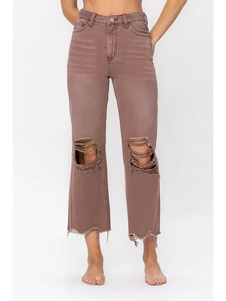 90's Baby high rise crop jean