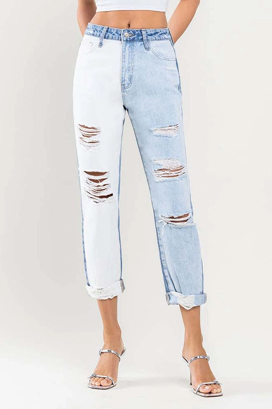 Colorblock Mom Jean