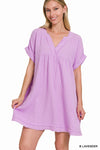 Frayed & Free V-Neck Dress