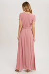 Pretty In Pink Wrap Tie Dress