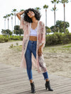 Chic Pink Long Kimono