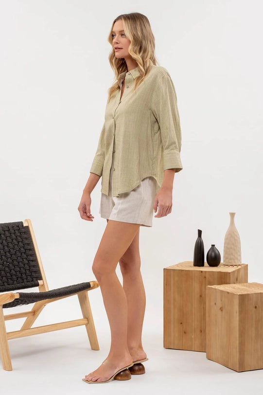 Quick Trip Button Down Blouse