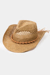 Western Straw Braid Rope Cowboy Hat