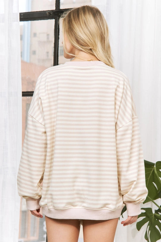 Meet Me Striped Sweatshirt