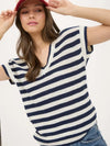 Coastal Vibes V-Neck Knit Top