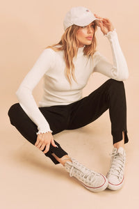 Mock Neck Lettuce Long Sleeve