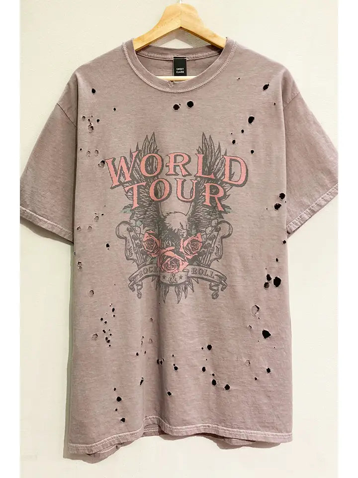 World Tour Distressed Graphic